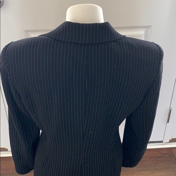 NWT Vintage Dana Buchman Black Pinstripe Jacket - Picture 5 of 6